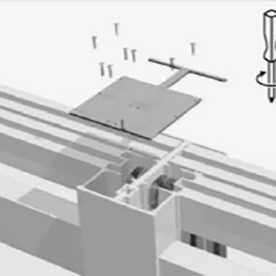 TOP GUIDE STAINLESS CAP FOR IN LINE INSTALLATION