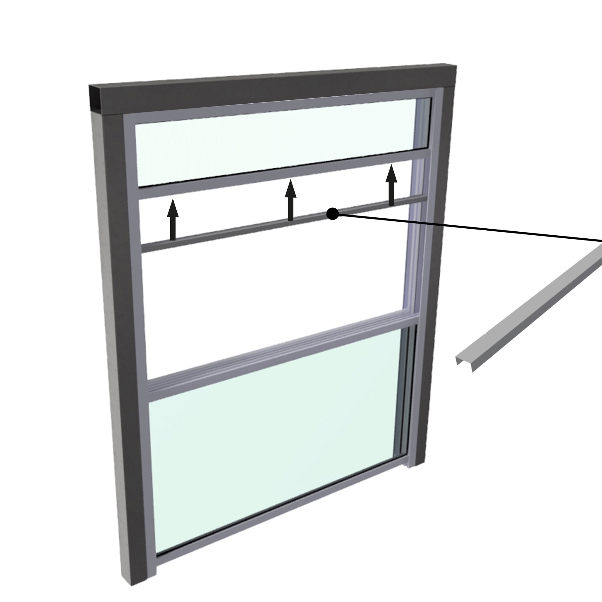 WEATHERSTRIP (OPTIONAL) BETWEEN FIXED AND MOVABLE PARTS