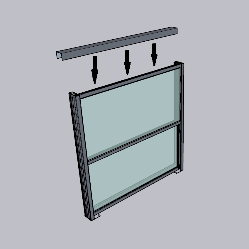 JOINT COVER (OPTIONAL), TO PROVIDE ENHANCED SEAL BETWEEN THE MOVABLE FRAME AND THE SKYLIGHT